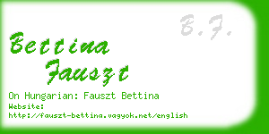 bettina fauszt business card